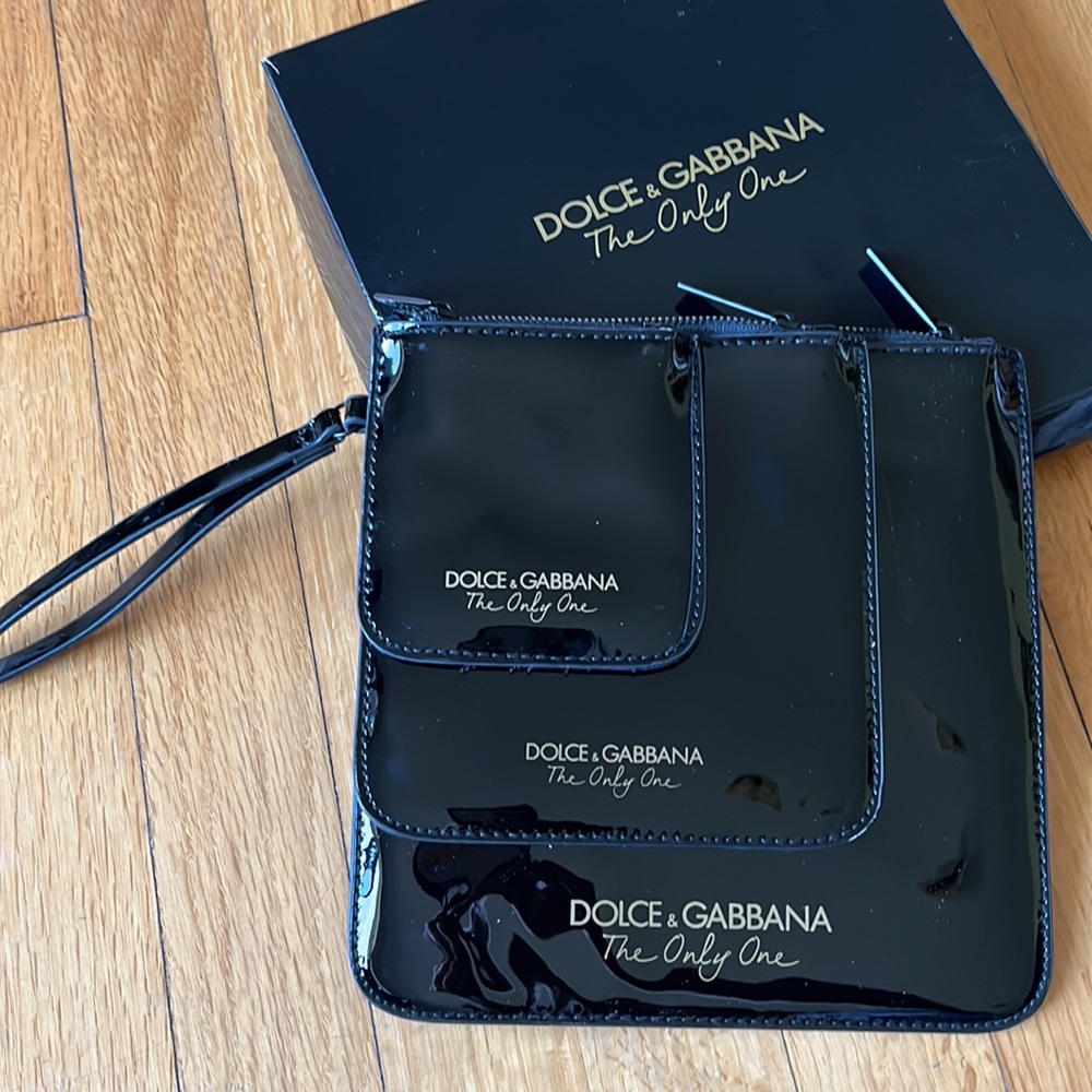 Dolce & Gabbana Three Part Zipper Make-Up Bag. Bl… - image 2